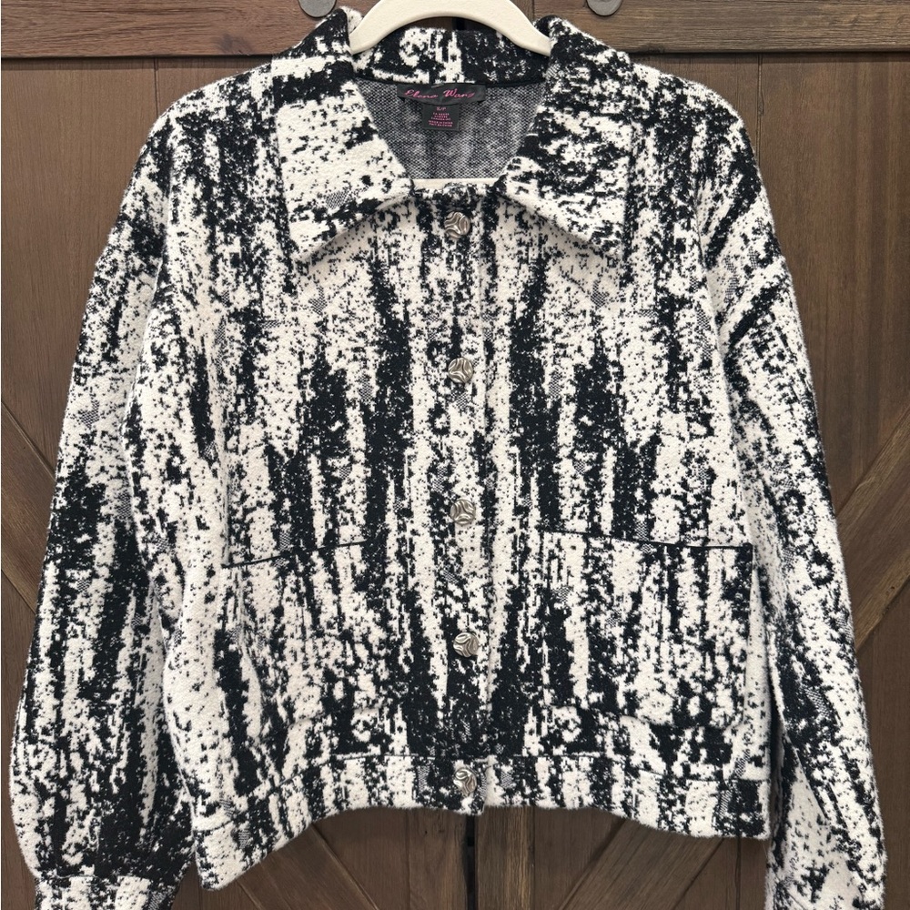Elena Wang Monochrome Women's Cardigan (Rare) Fits to Large